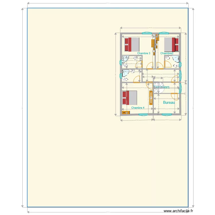 kayiranga etage dimensions. Plan de 