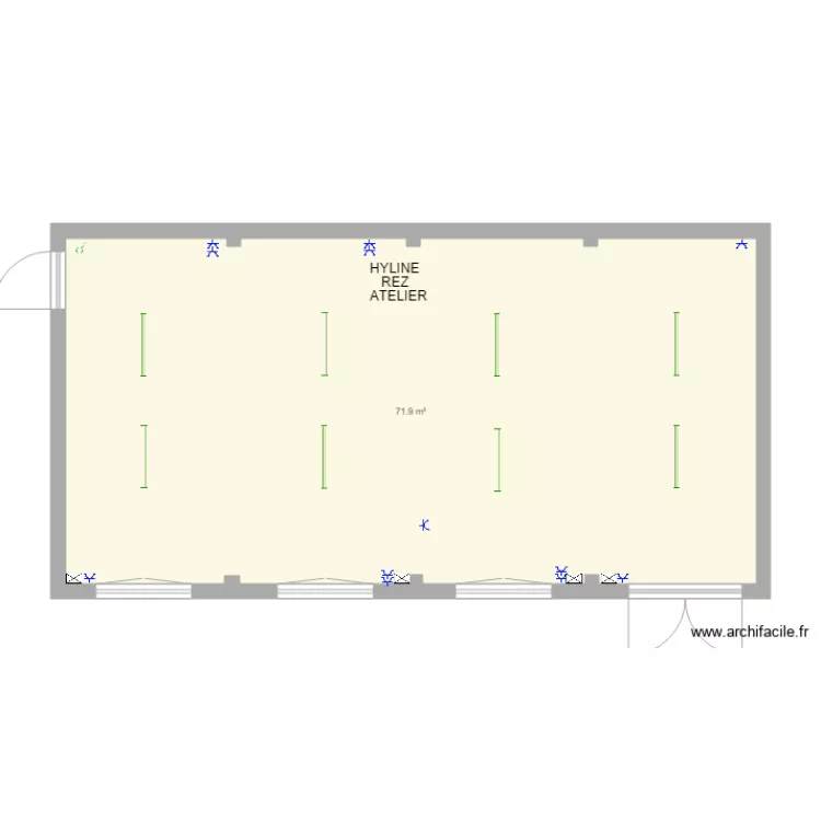 Hyline bas atelier. Plan de 