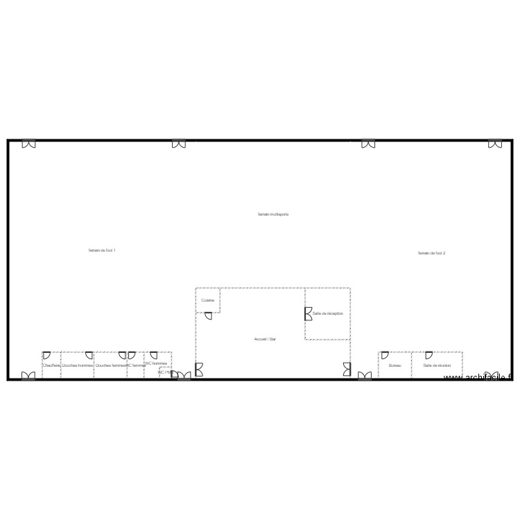 football hericourt. Plan de 0 pièce et 0 m2