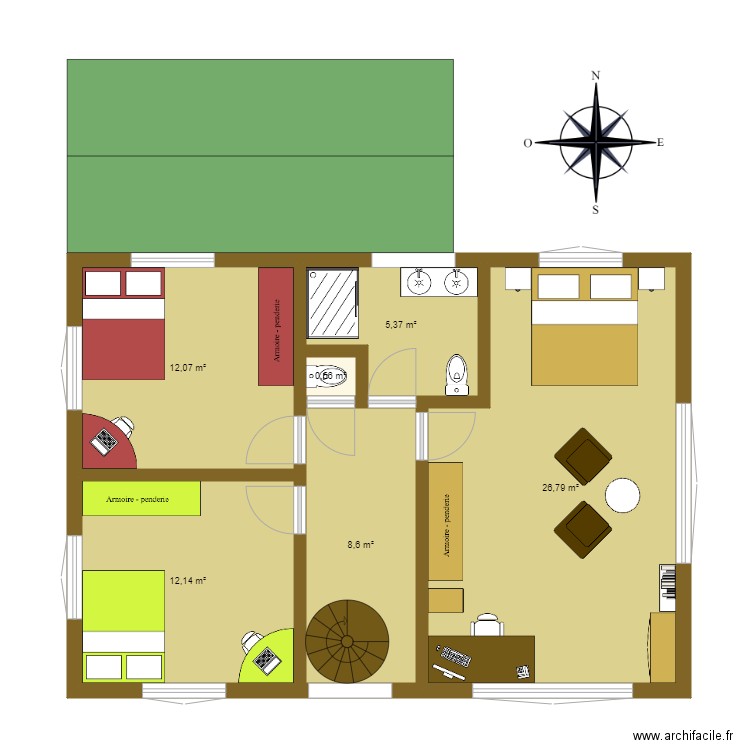 eco friendly house floor 2. Plan de 0 pièce et 0 m2