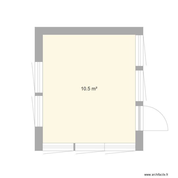 Plan  véranda 2D. Plan de 0 pièce et 0 m2