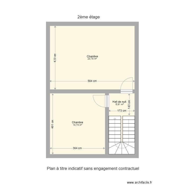 Herve deuxième étage . Plan de 0 pièce et 0 m2