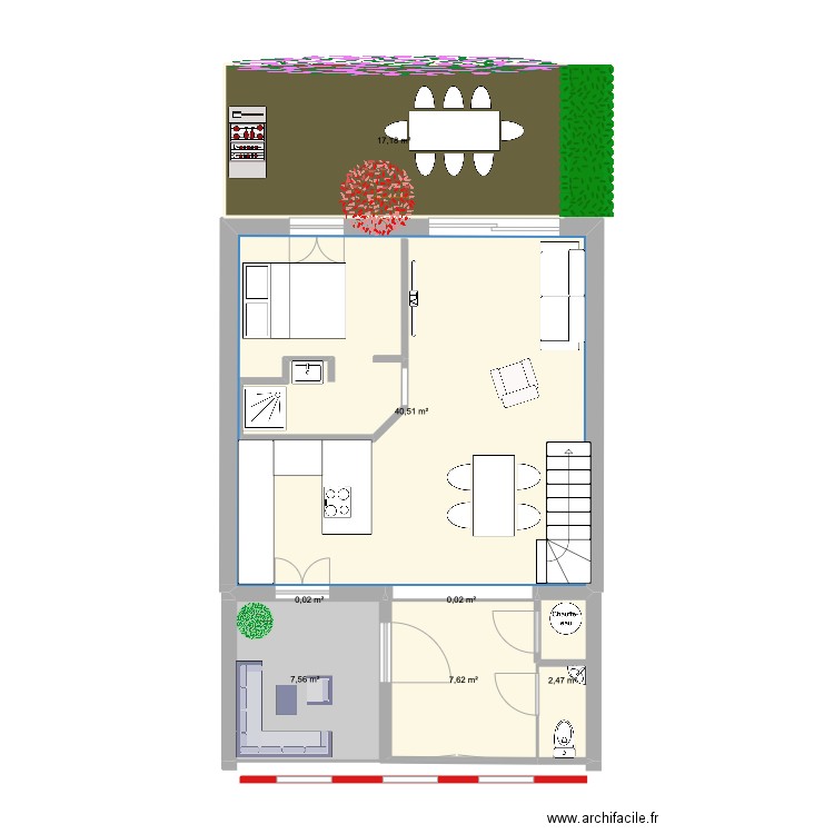 MAISON RDC 1/2 terrasse. Plan de 0 pièce et 0 m2