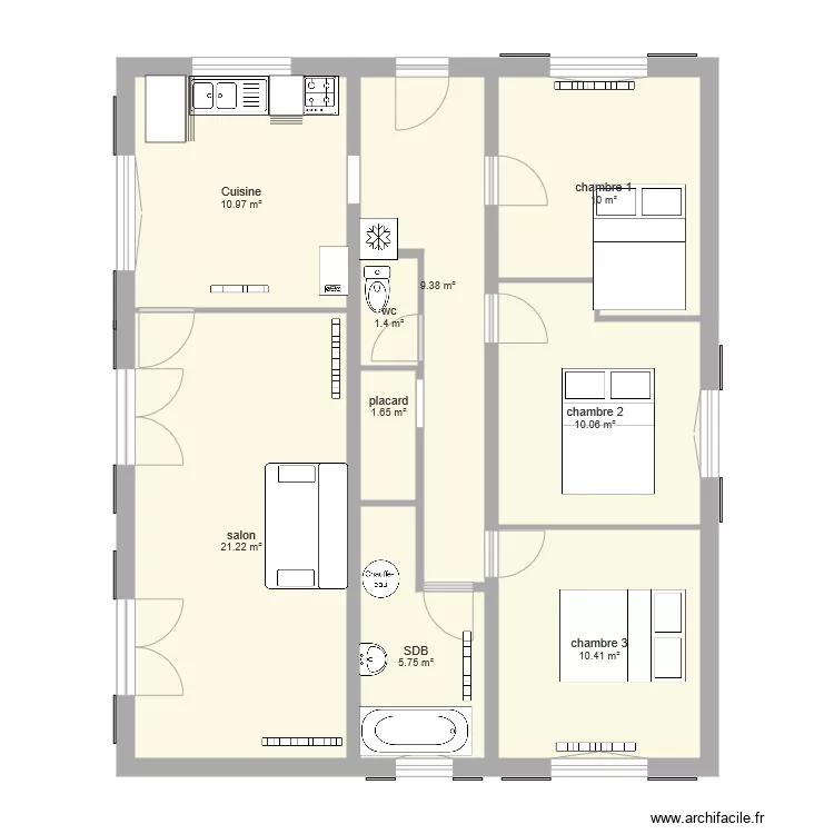 appart arlac xuxen allande. Plan de 