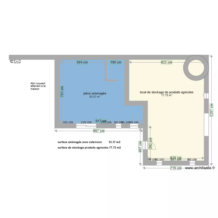 champ long lapin. Plan de 