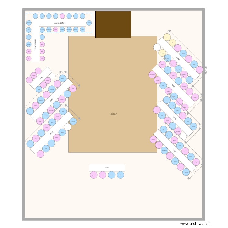 mariage. Plan de 1 pièce et 460 m2