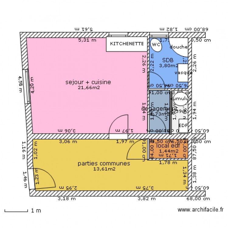 RDC PRADES. Plan de 0 pièce et 0 m2