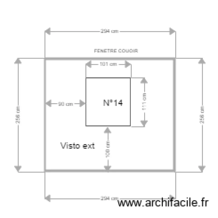 COULOIR Ma&ccedil;on. Plan de 