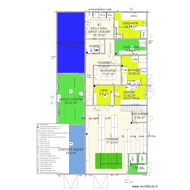 plan montussan v16. Plan de 35 pièces et 607 m2