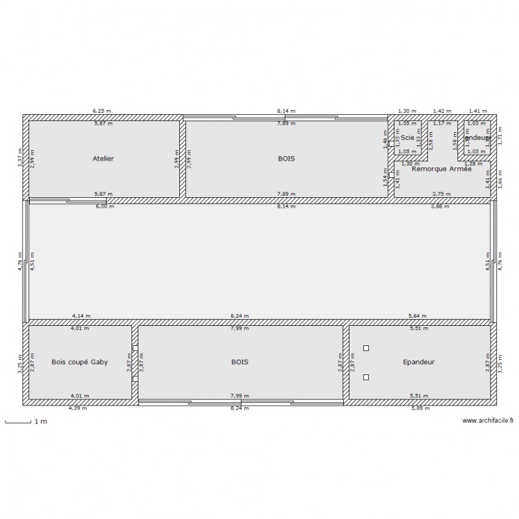 HANGAR BOIS GABY. Plan de 0 pièce et 0 m2