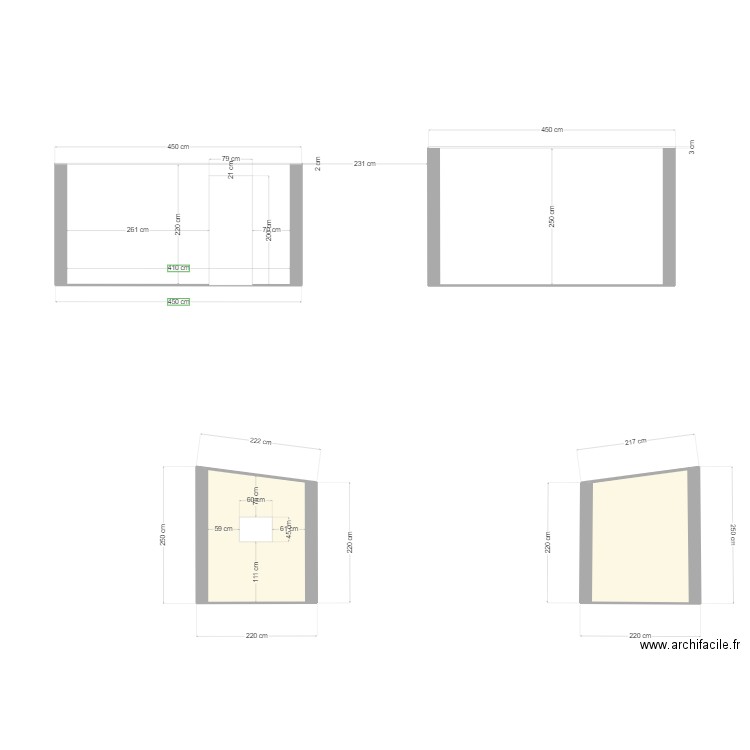 LOCAL TECHNIQUE PISCINE. Plan de 2 pièces et 8 m2