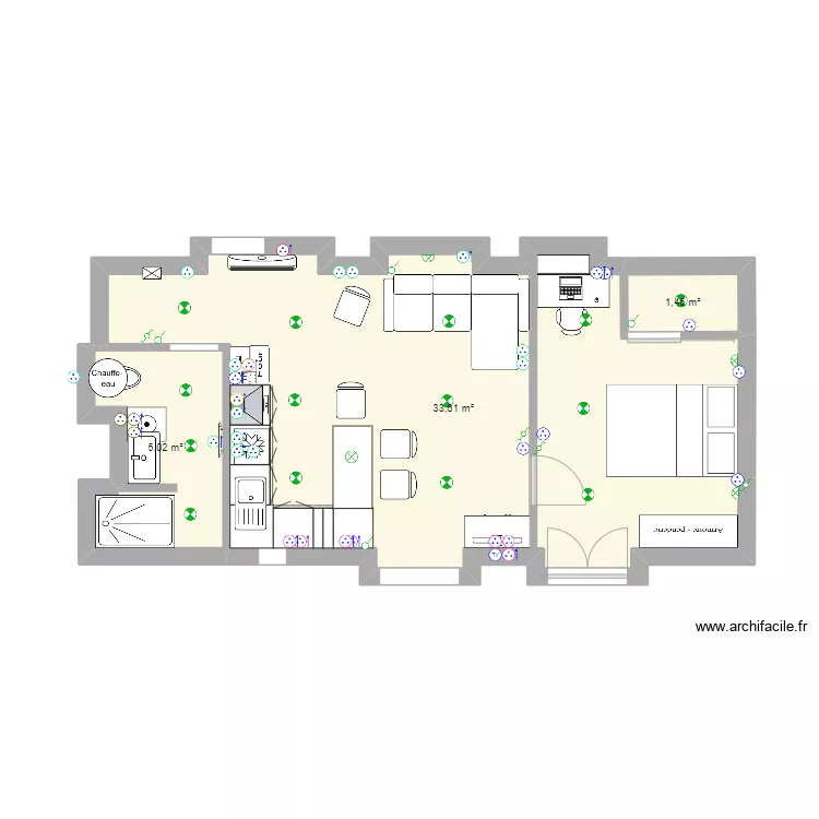 orange Jo&euml;lle Luminaire. Plan de 