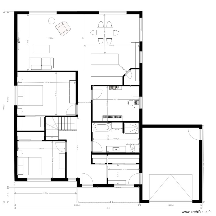 Fortin RDC et garage V3. Plan de 0 pièce et 0 m2