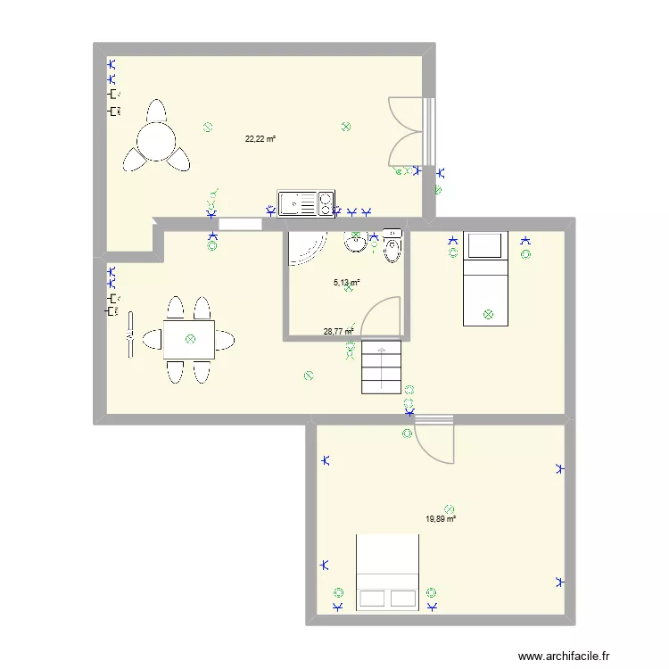 ELECTRICIT&eacute; ENCHENBERG. Plan de 4  et 76 m²
