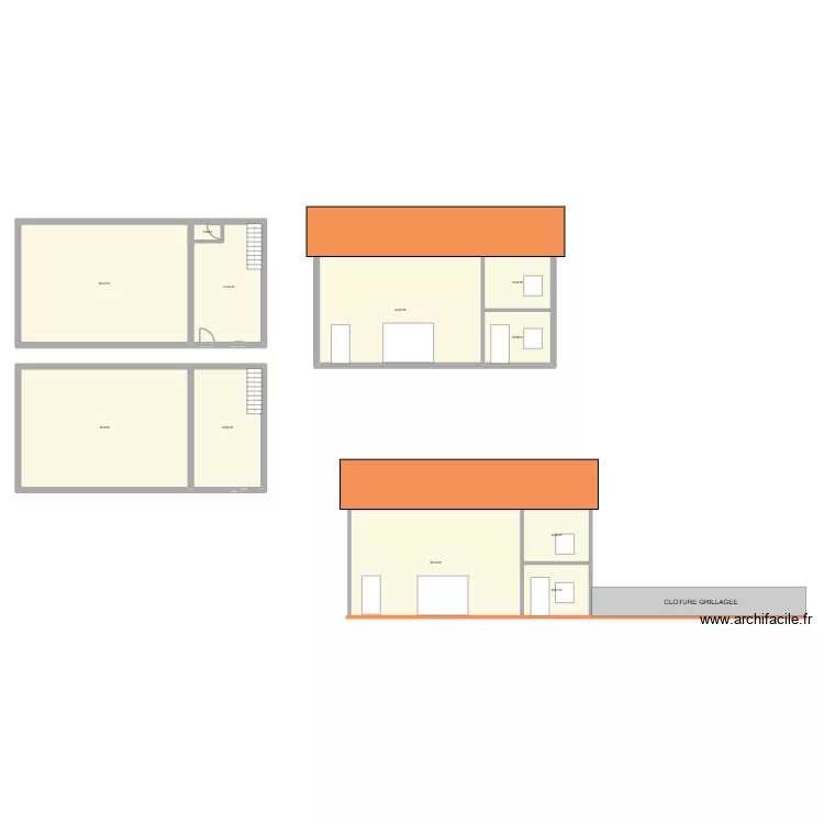 PLAN DEPENDANCE. Plan de 11  et 326 m²