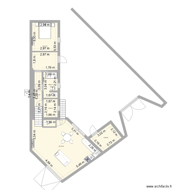 LA BOUILLADISSE VENTE FINALE. Plan de 7 pièces et 71 m2