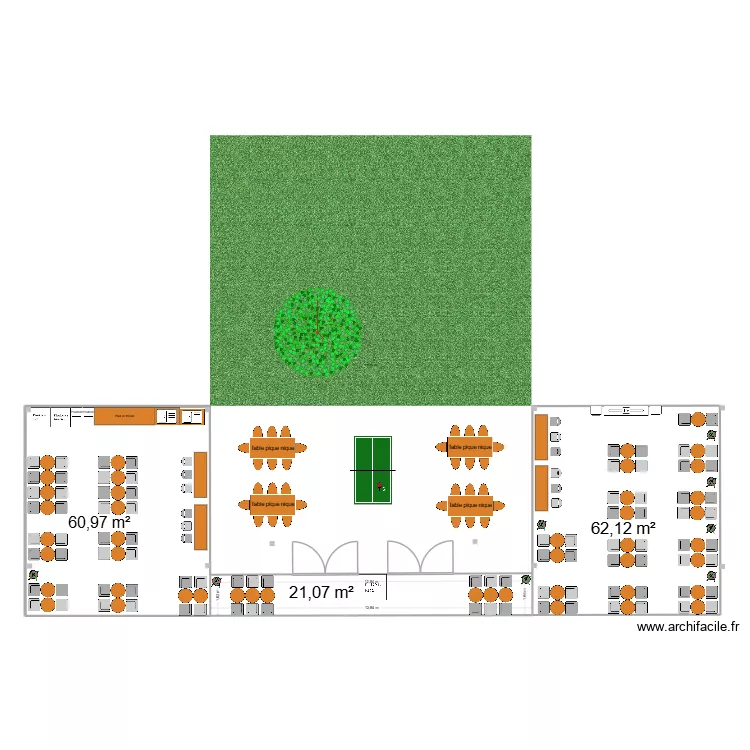 BIOPARK. Plan de 3  et 144 m²