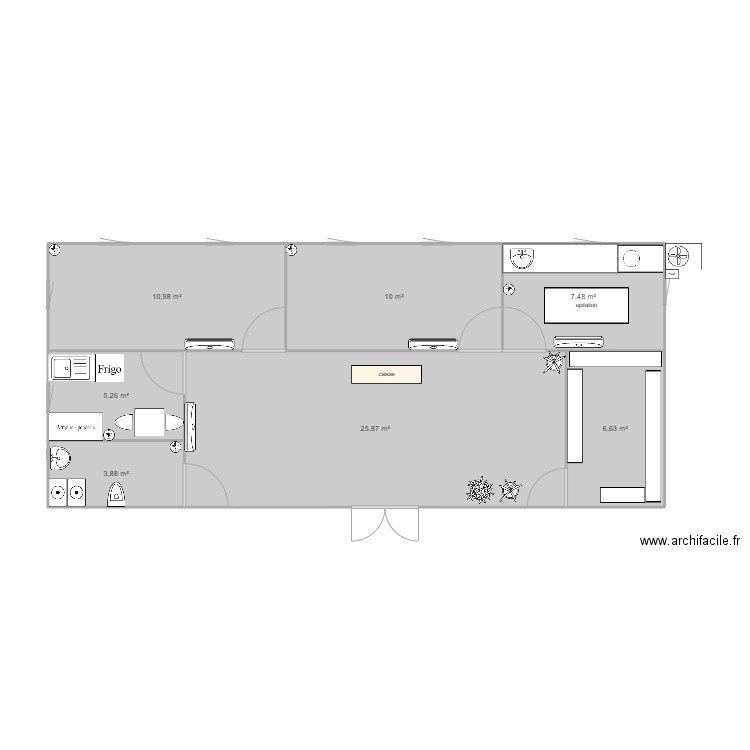 institut. Plan de 0 pièce et 0 m2