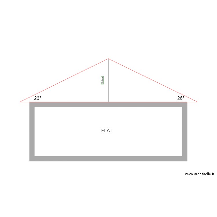 flat roof slope. Plan de 0 pièce et 0 m2