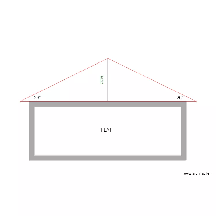 flat roof slope. Plan de 
