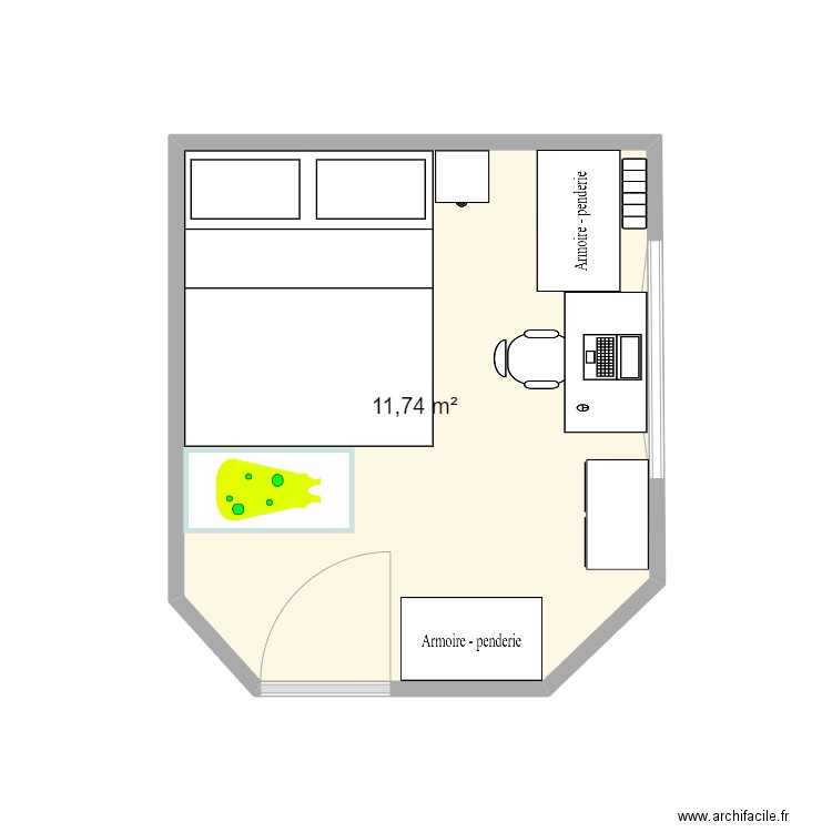 Chambre2. Plan de 0 pièce et 0 m2