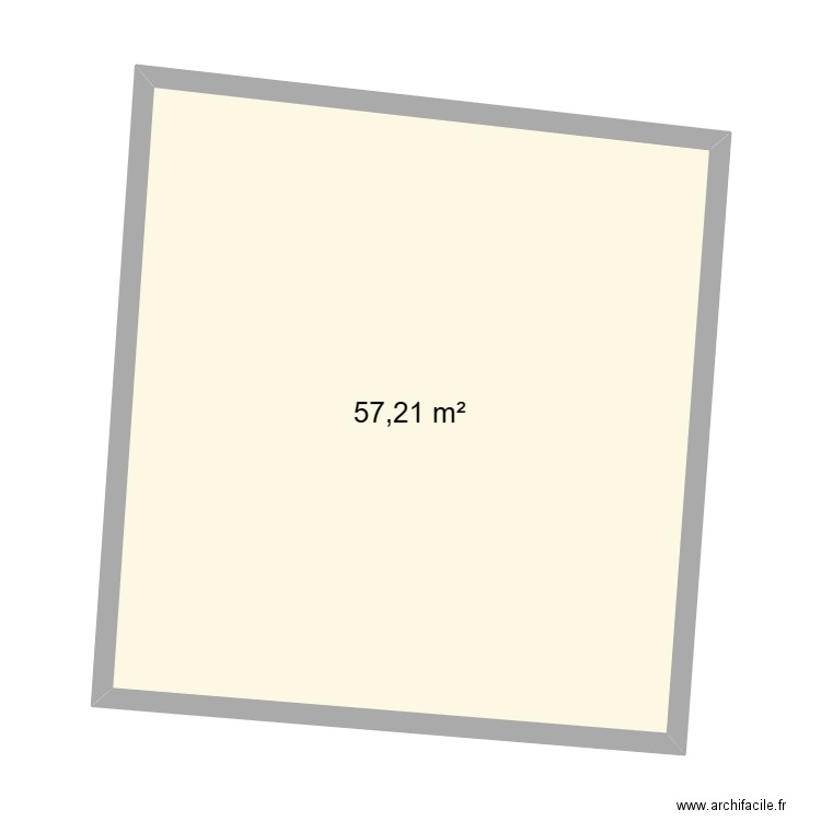 Cadatre Maison. Plan de 1 pièce et 57 m2