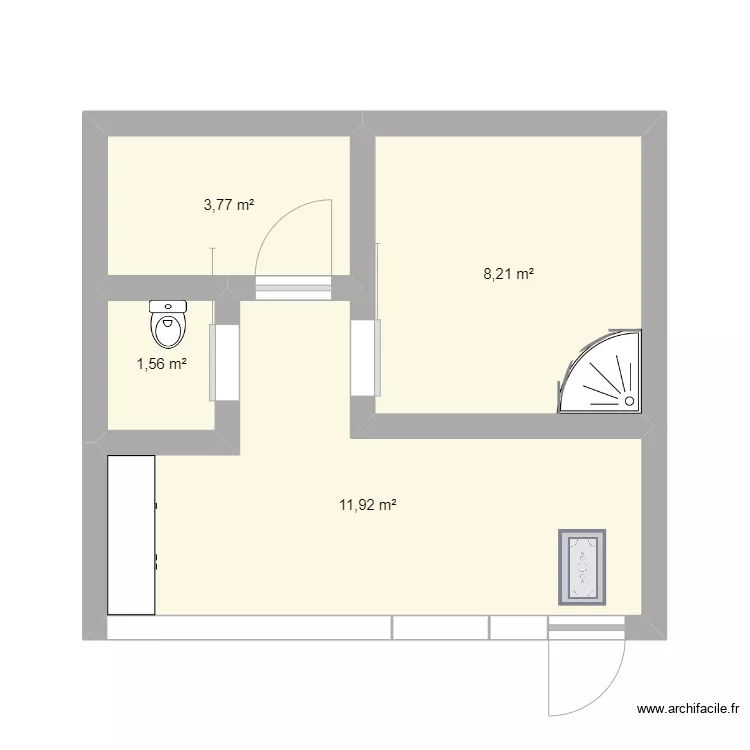 salon esth&eacute;tique . Plan de 