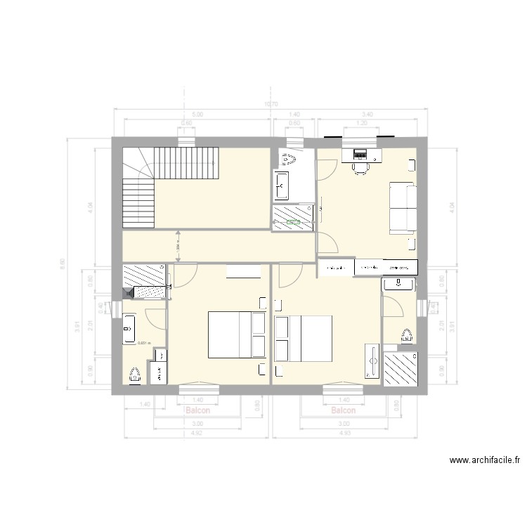 1er etage suite3 avec plan . Plan de 0 pièce et 0 m2