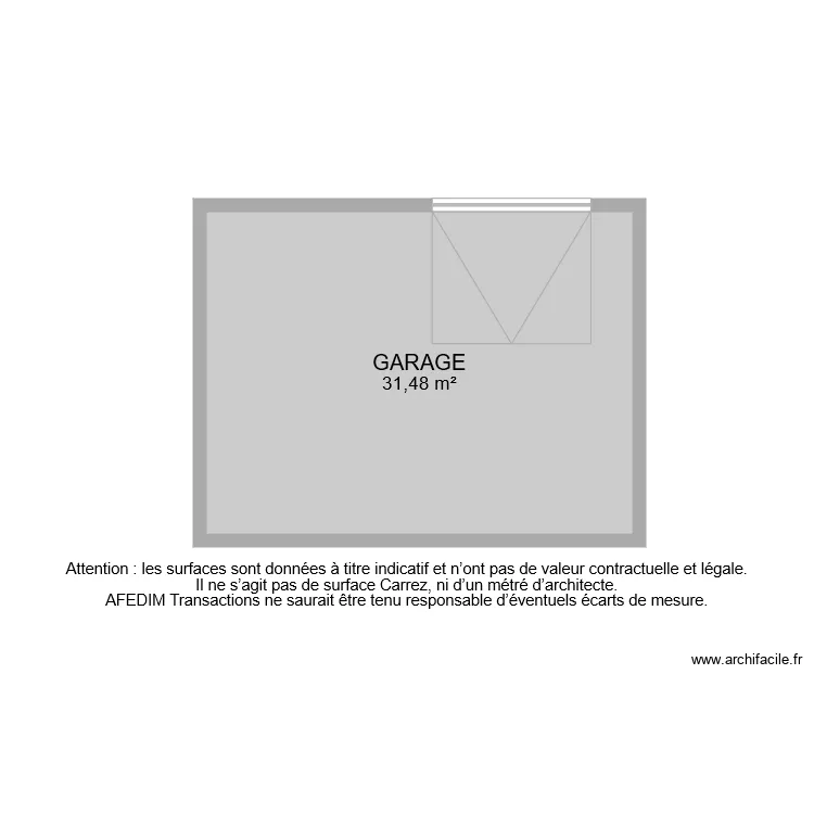 BI 6858 GARAGE. Plan de 