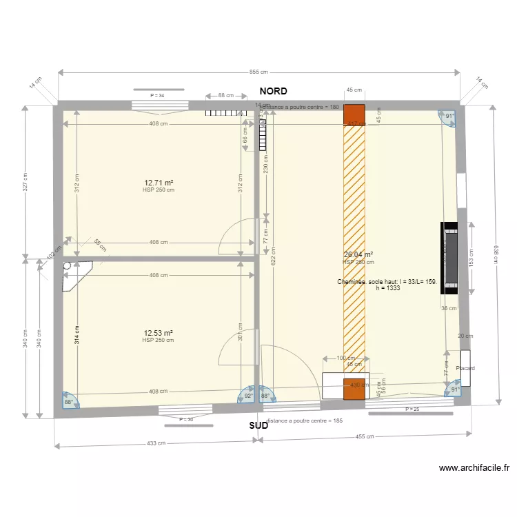 RDC Pinceloup 1 NU. Plan de 