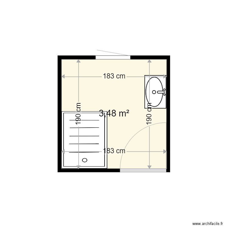 DYZMA JOSIANE . Plan de 1 pièce et 3 m2