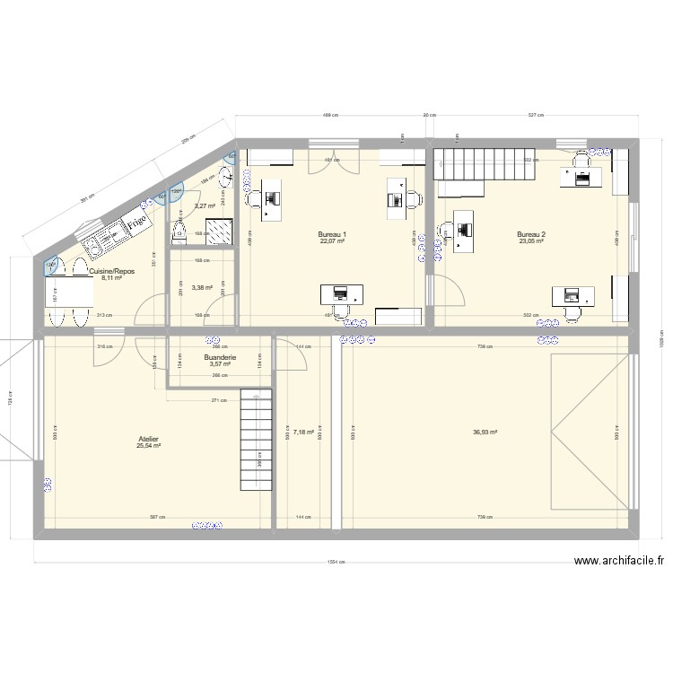 La pause. Plan de 13 pièces et 209 m2