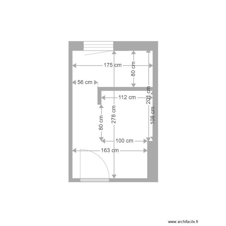 Garage 2023 Salle d'eau Volume. Plan de 1 pièce et 5 m2