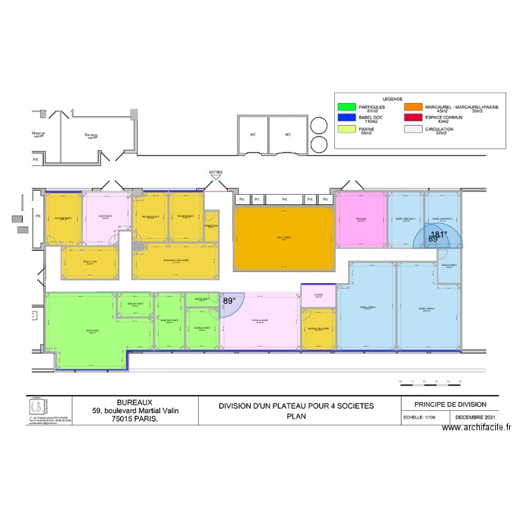 VALIN V3 . Plan de 23 pièces et 388 m2