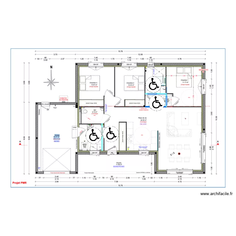 MAISON 2 OUST. Plan de 