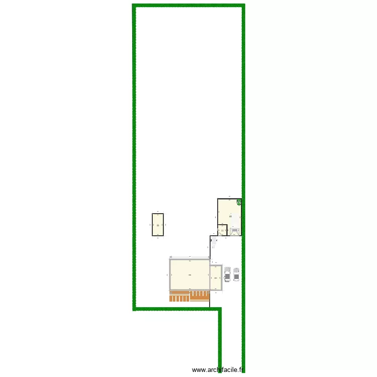 maison jardin. Plan de maison jardin. Plan de