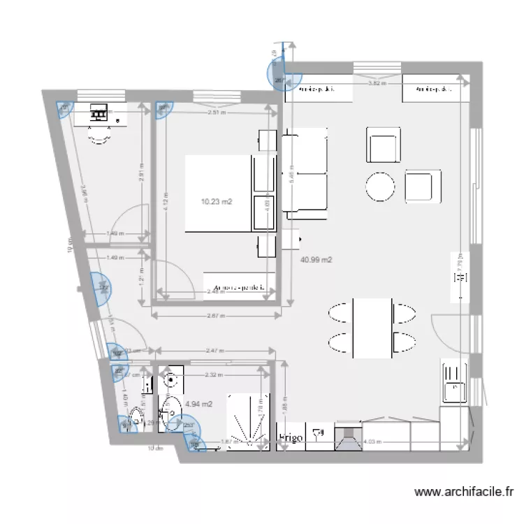 sous sol petit appartement 3. Plan de 