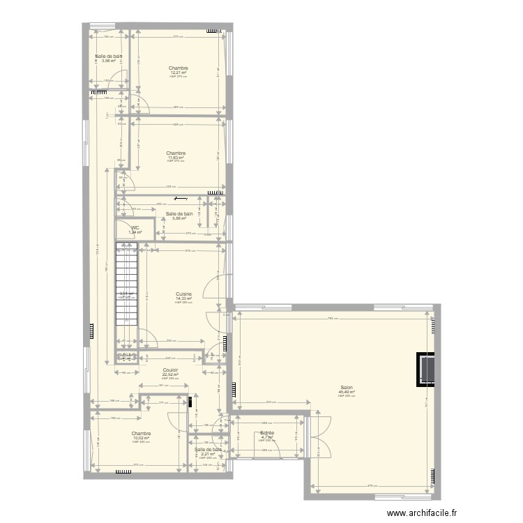 TALENCE Maison V0. Plan de 13 pièces et 138 m2