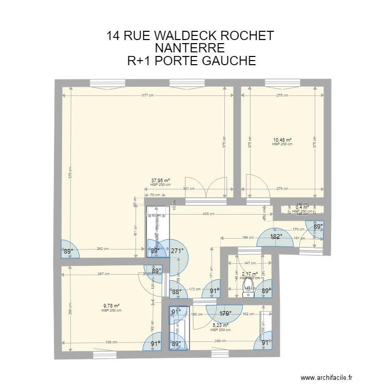 NANTERRE  GAUCHE. Plan de 0 pièce et 0 m2