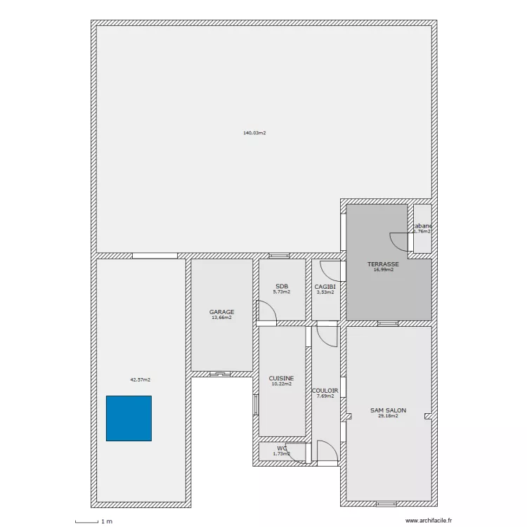 maison RDC. Plan de 