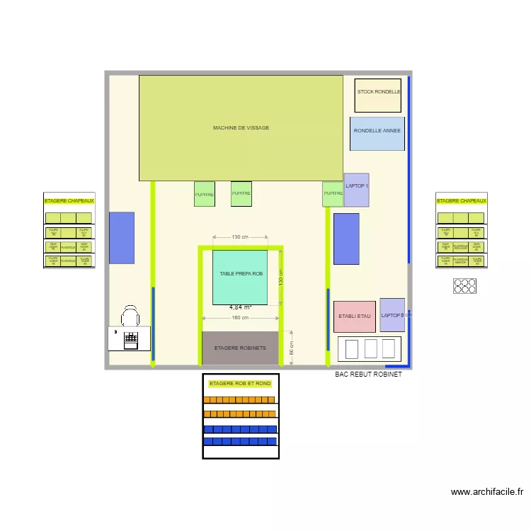 Atelier Visseuse PREZ. Plan de 