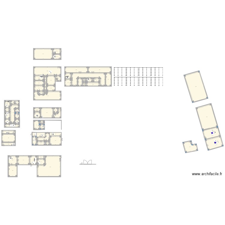 Plan du CHOM. Plan de 66 pièces et 1969 m2