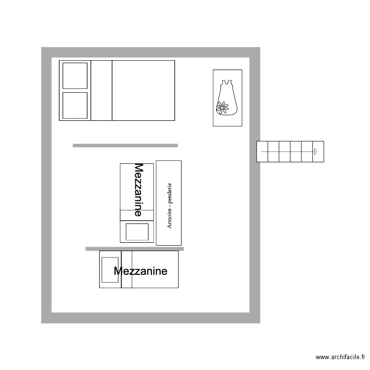 Belle hutte Mezzanine . Plan de 0 pièce et 0 m2