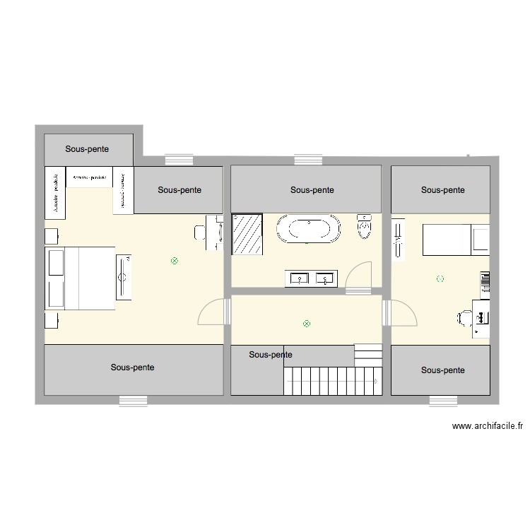 Etage LCSB sans dimensions meublés. Plan de 0 pièce et 0 m2