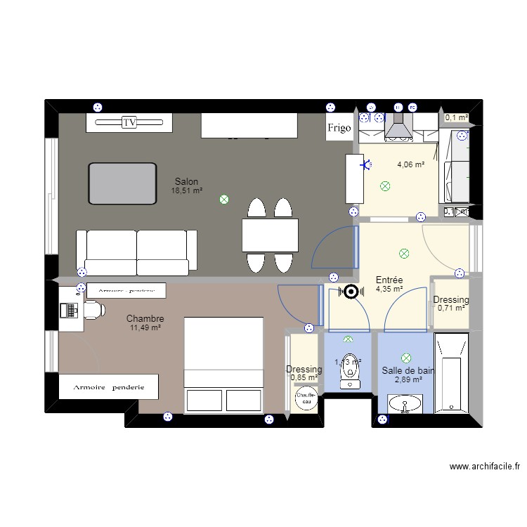 appart 3 FB. Plan de 0 pièce et 0 m2