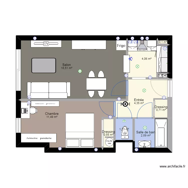 appart 3 FB. Plan de 