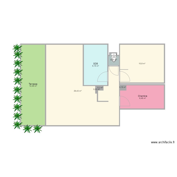 Appartement 2020 2. Plan de 9 pièces et 66 m2