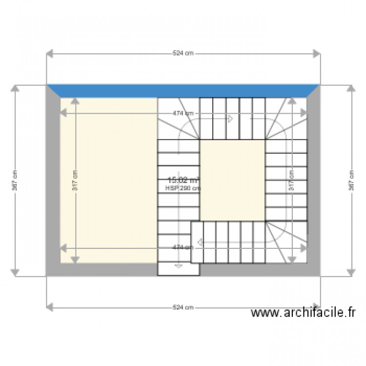 escalier. Plan de 0 pièce et 0 m2