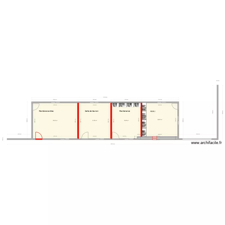Bureau Atelier. Plan de 
