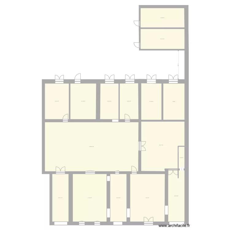 RDC 5 chambres . Plan de 